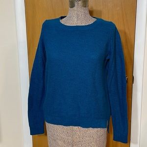 LOFT Womens Small Teal Blue Sweater Crew Neck
